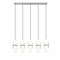 Z-Lite Cayden Linear Chandelier, 5-Light, 4.75 In.W x 42 In.L x 16.75 In.H, Brushed Nickel/Clear 1946P-5L-BN - alternate 6